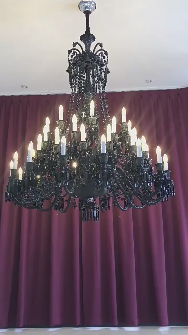 Luxury Black Crystal Chandelier