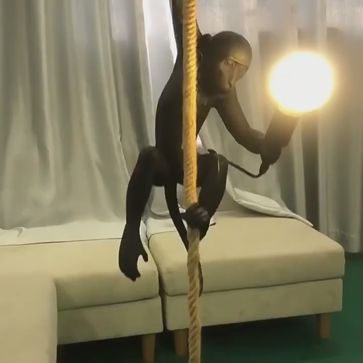 Black Monkey Hanging Light