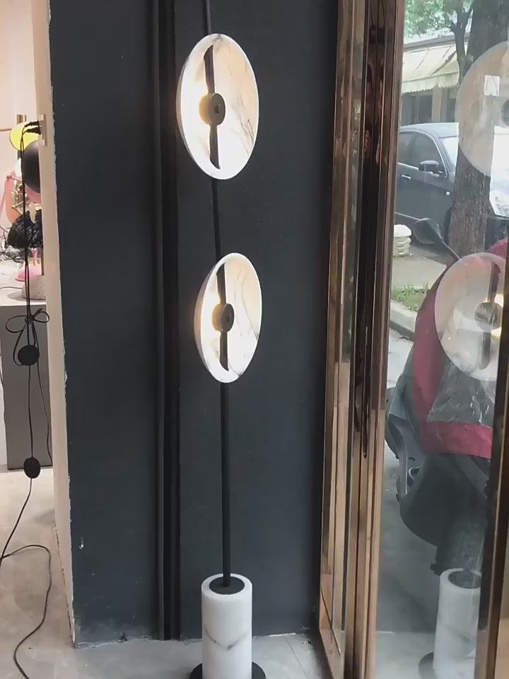 Modern Marble Disc Floor Lamp
