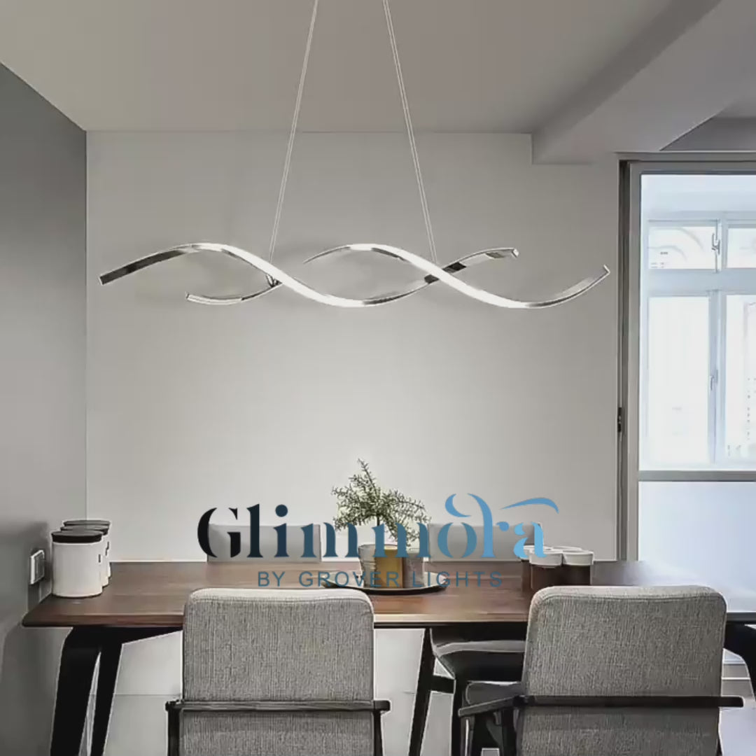 Swirling Flow (Gold) Chandelier