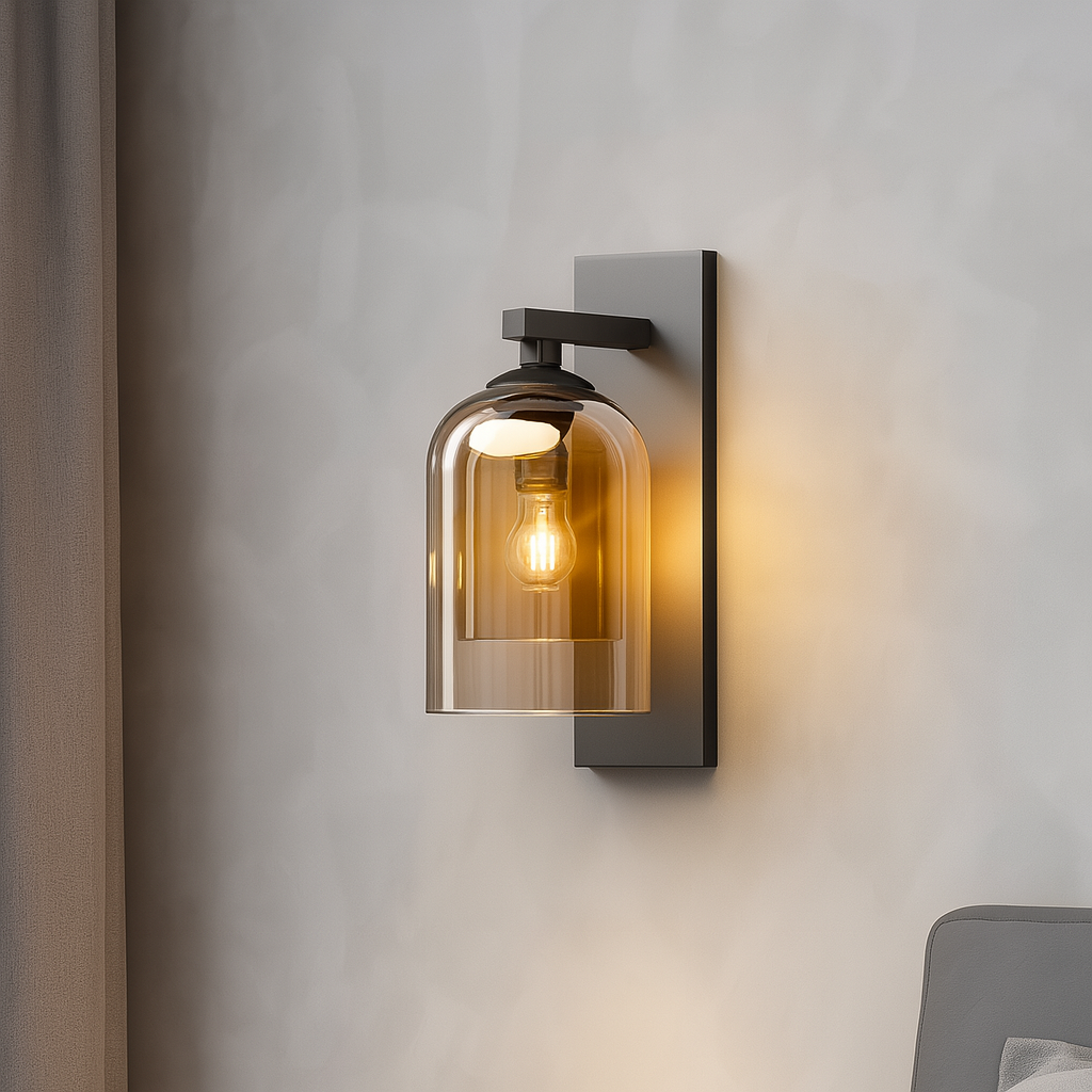 Black Smoky Wall Light