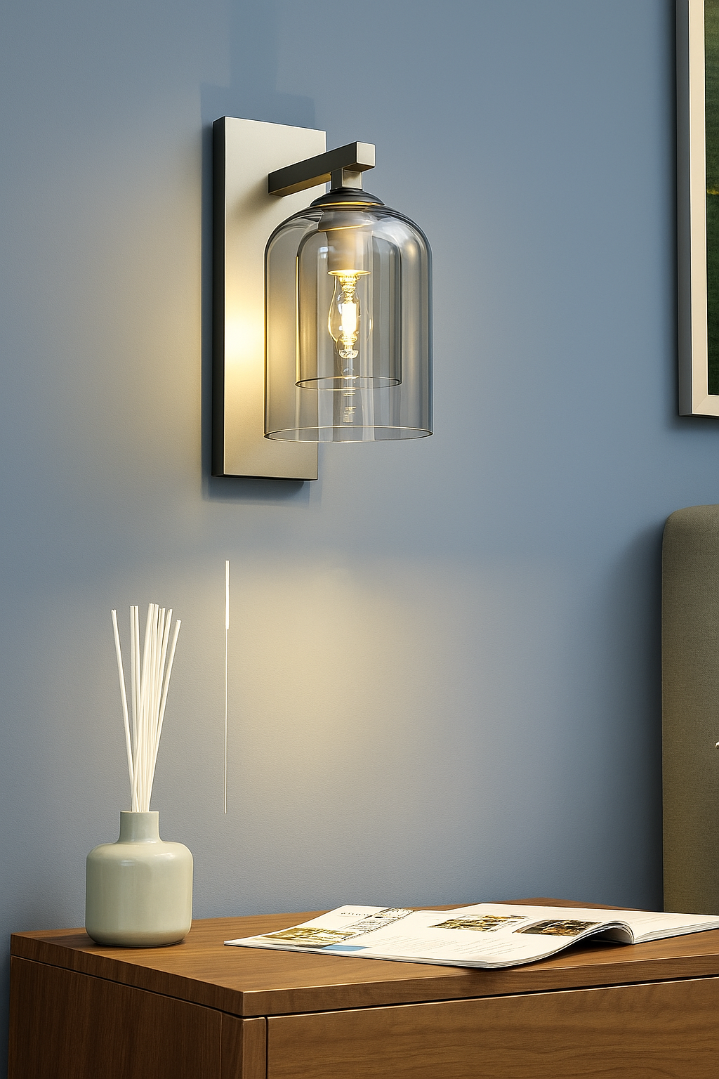 Black Smoky Wall Light